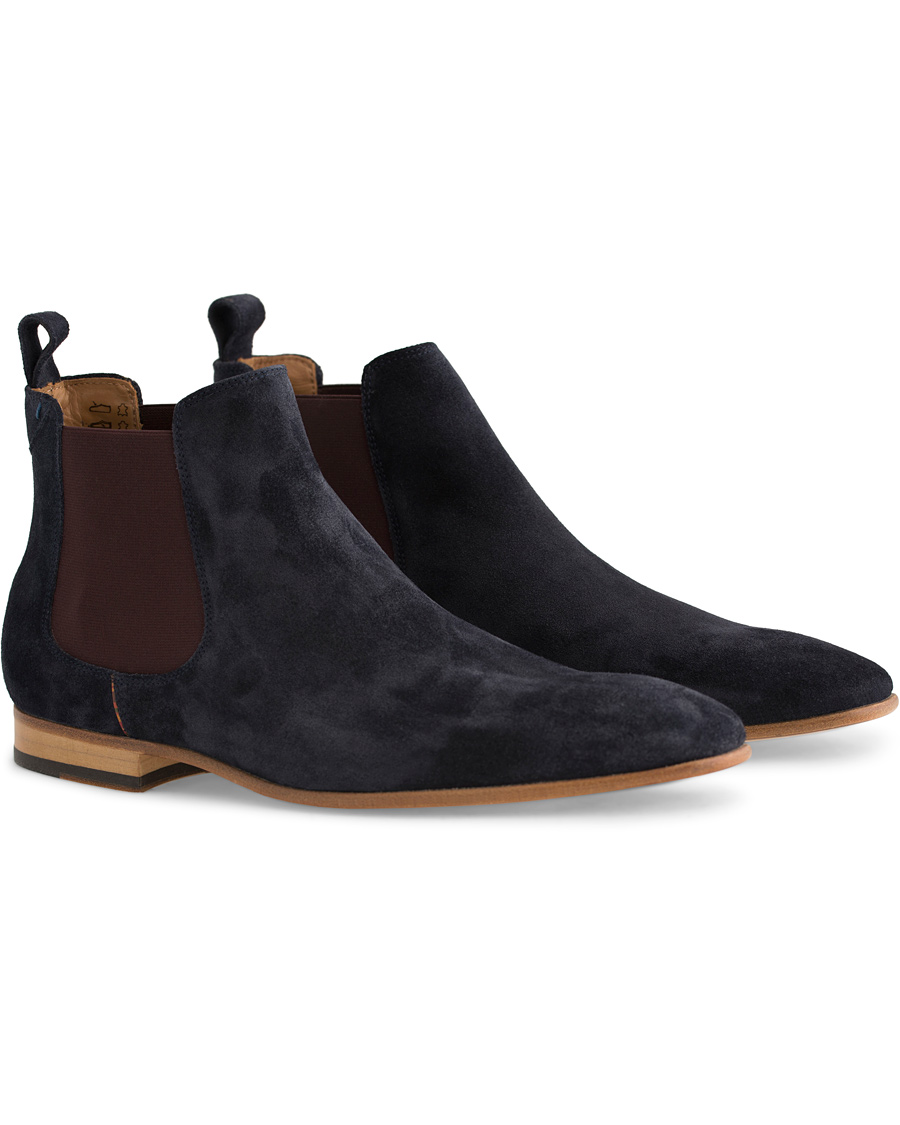 Herre | Paul Smith Shoe Falconer Chelsea Boot Suede Navy | Paul Smith Shoe | Falconer Chelsea Boot Suede Navy