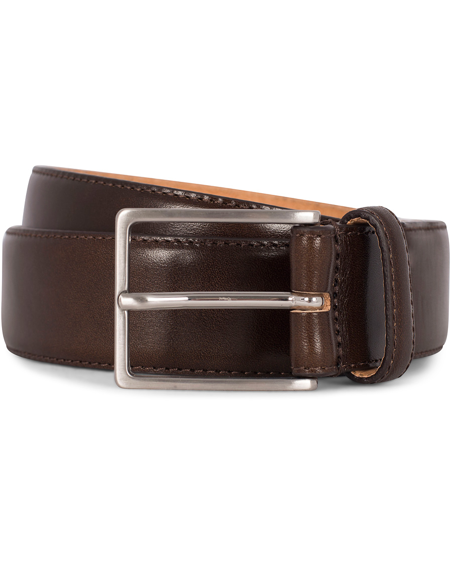 Herre | Morris Heritage Leather 3,5 cm Belt Dark Brown | Morris Heritage | Leather 3,5 cm Belt Dark Brown
