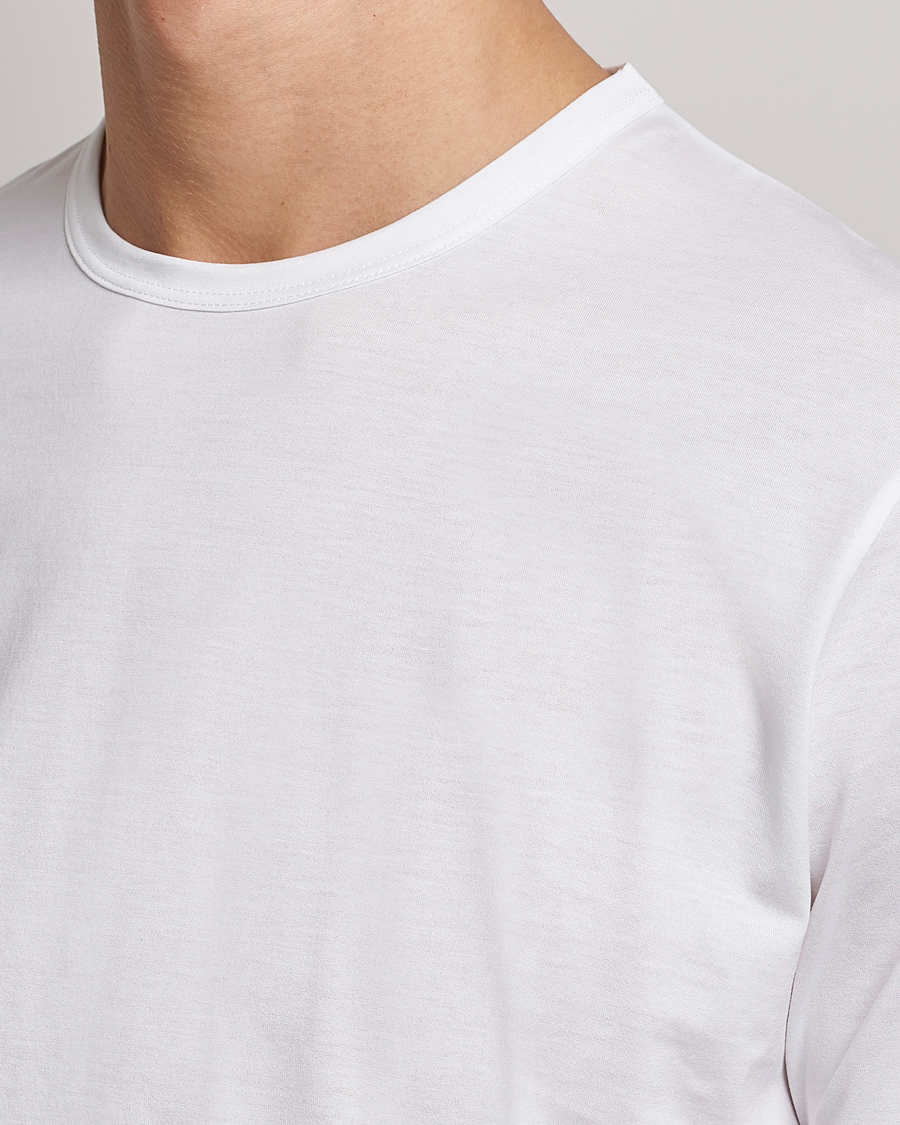 Herre | T-Shirts | Sunspel | Crew Neck Cotton Tee White