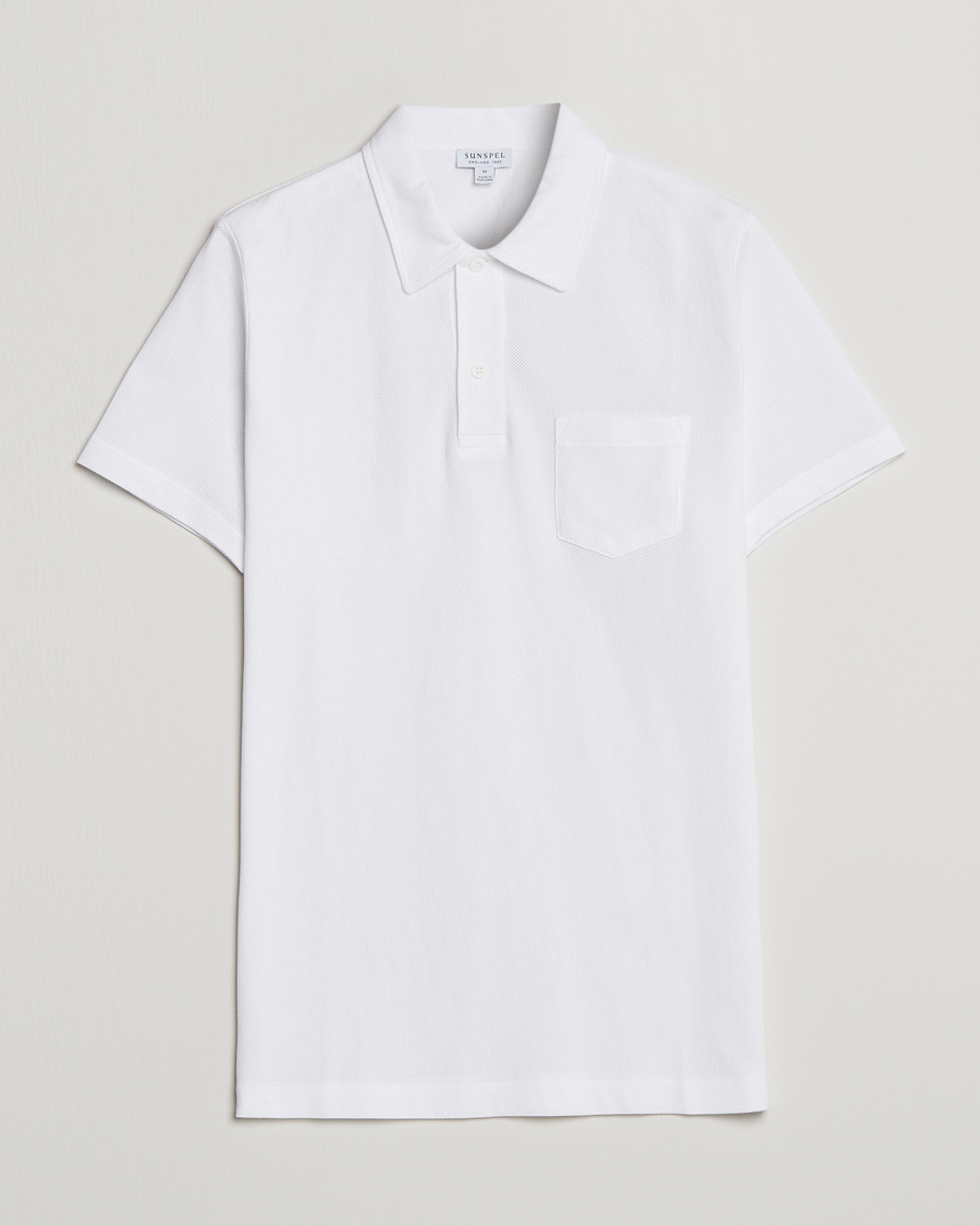 Herre | Polotrøjer | Sunspel | Riviera Polo Shirt White