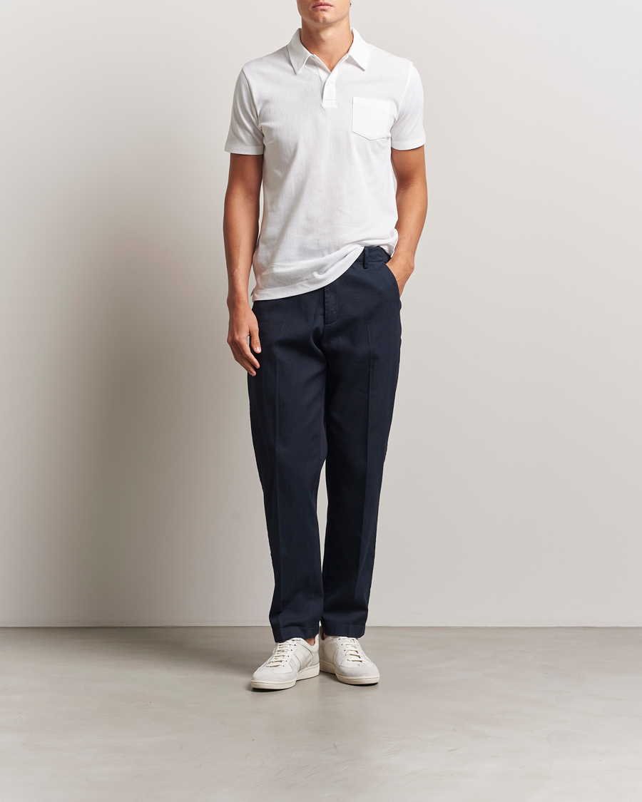 Herre | Polotrøjer | Sunspel | Riviera Polo Shirt White