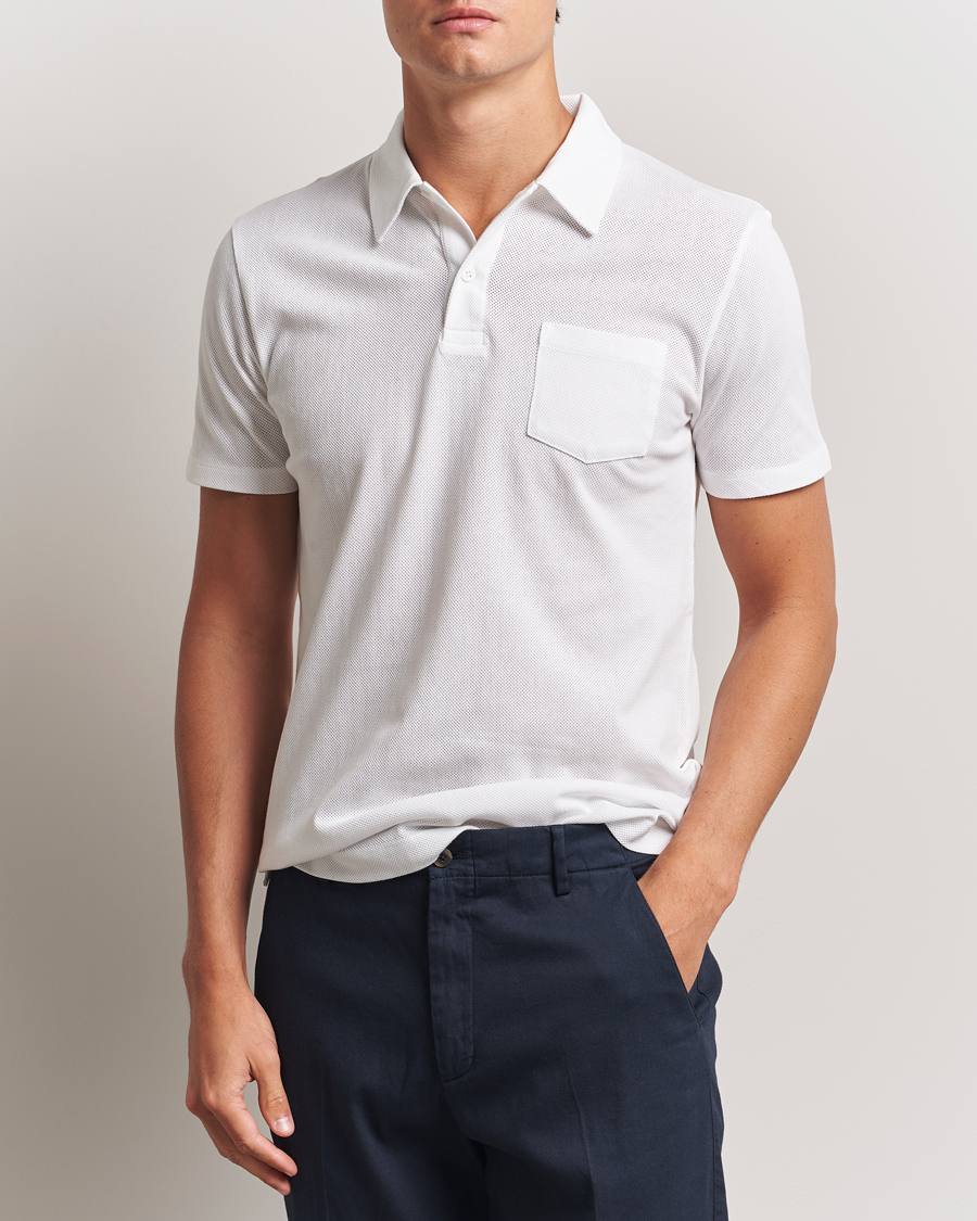 Herre | Polotrøjer | Sunspel | Riviera Polo Shirt White