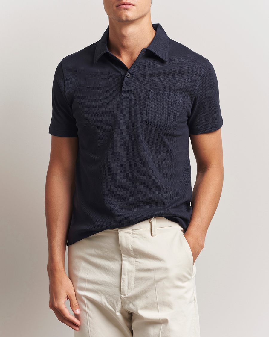 Herre | Polotrøjer | Sunspel | Riviera Polo Shirt Navy