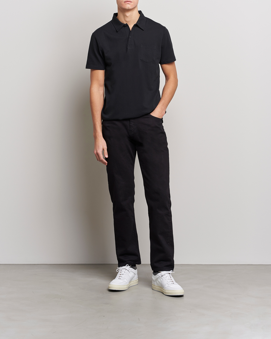 Herre | Polotrøjer | Sunspel | Riviera Polo Shirt Black