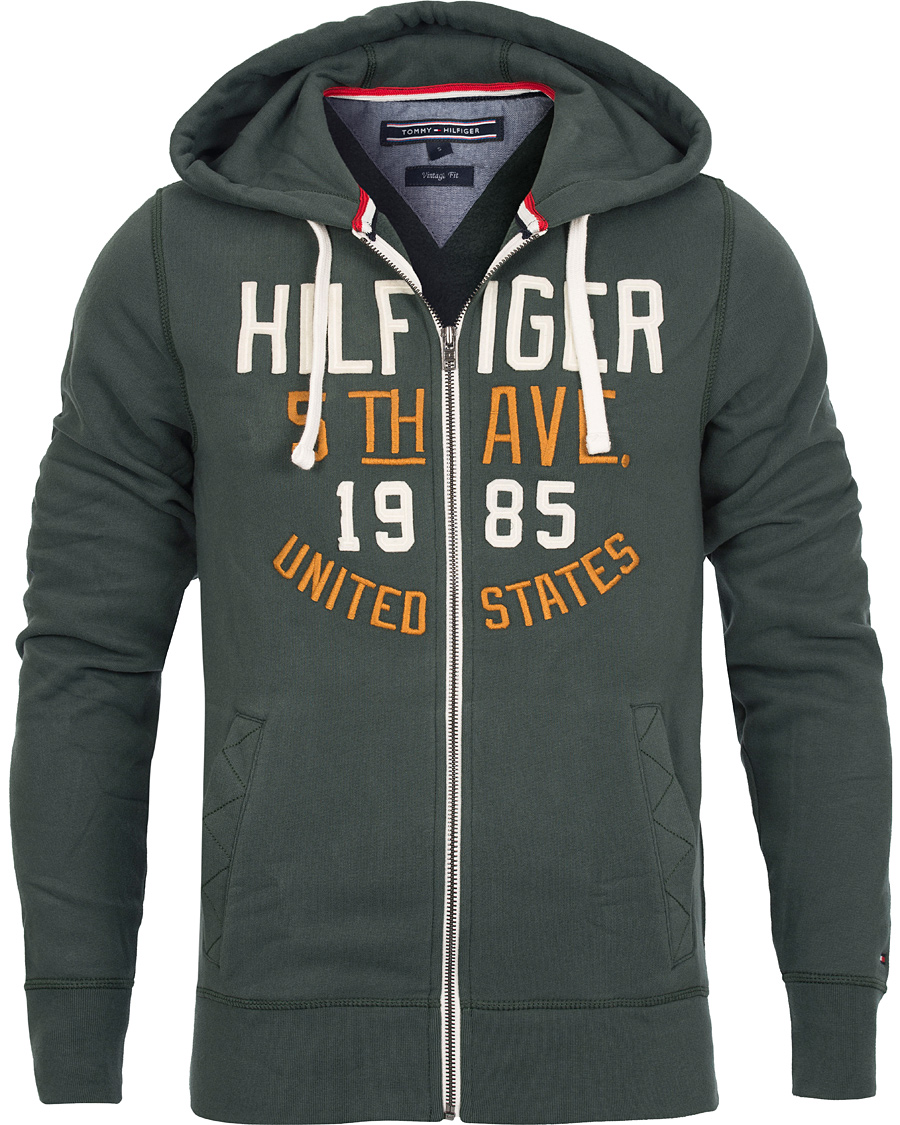 Herre | Trøjer | Tommy Hilfiger | Nardo Zip Hooded Sweatshirt Old Green