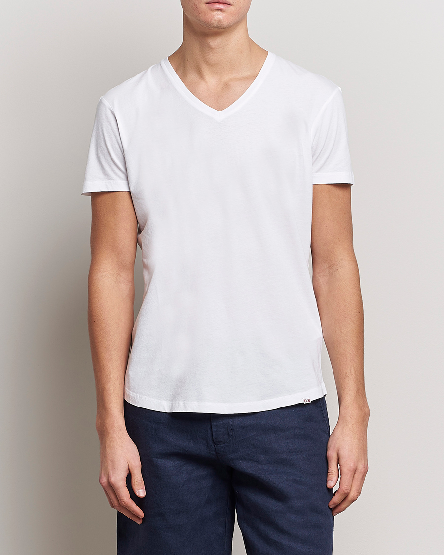 Herre | Best of British | Orlebar Brown | OB V-Neck Tee White