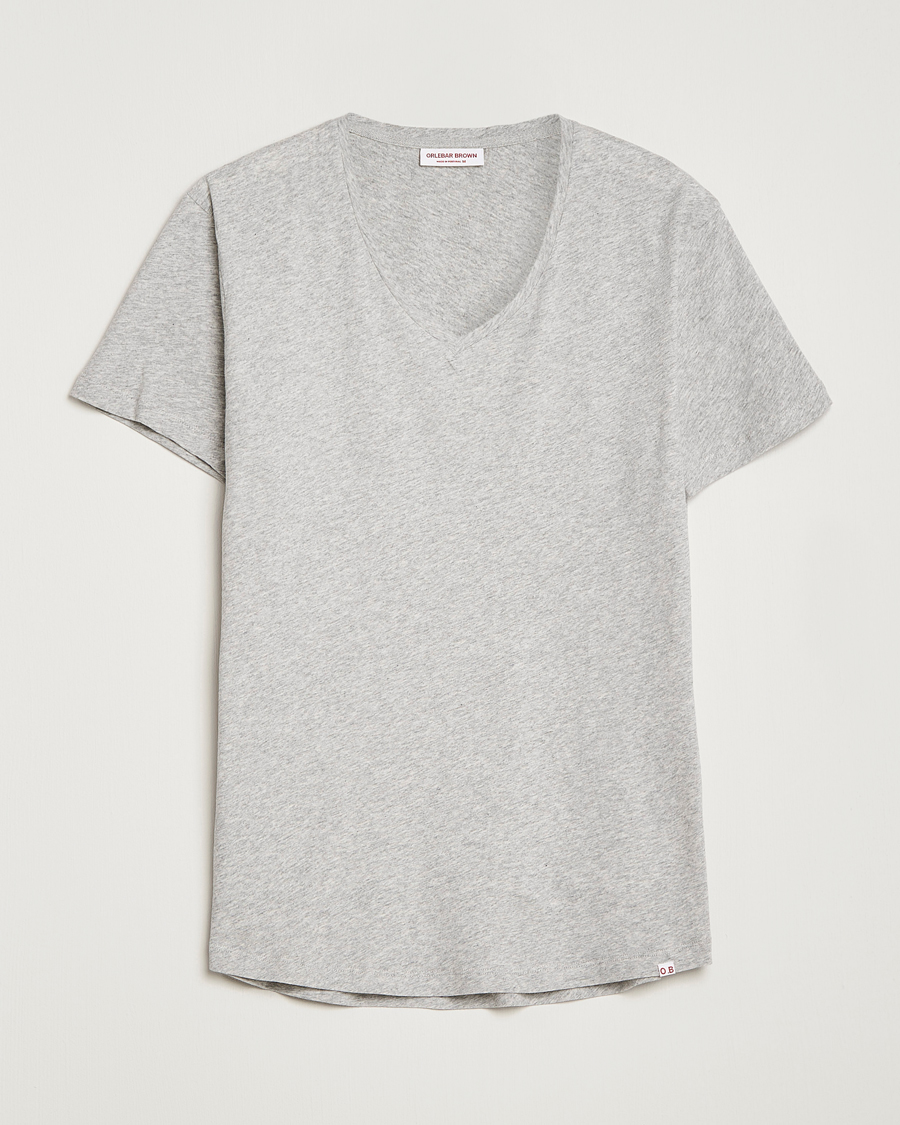 Herre |  | Orlebar Brown | OB V-Neck Tee Grey Melange