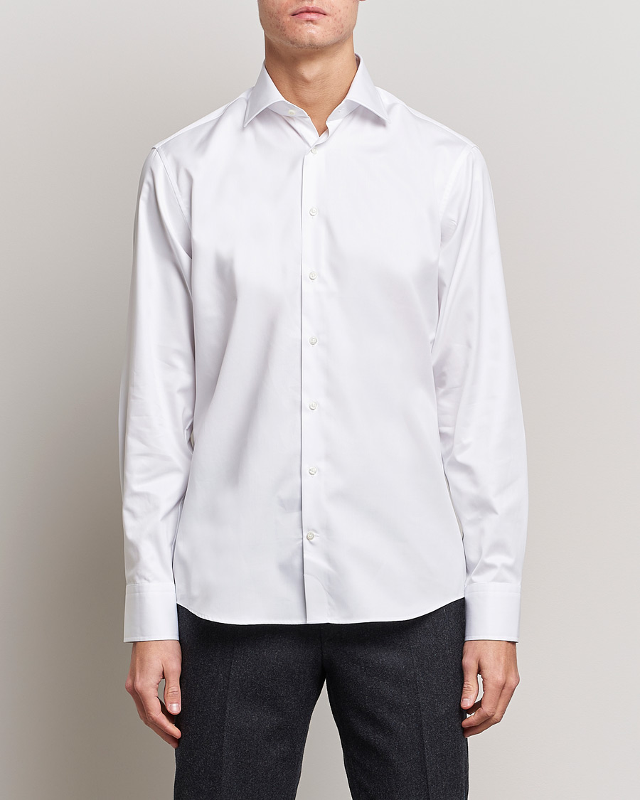 Herre | Businessskjorter | Stenströms | Fitted Body Shirt White