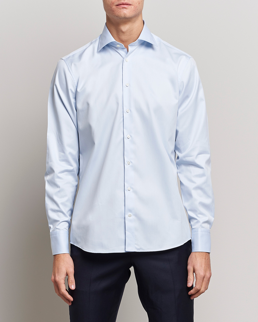 Herre | The Classics of Tomorrow | Stenströms | Fitted Body Shirt Blue
