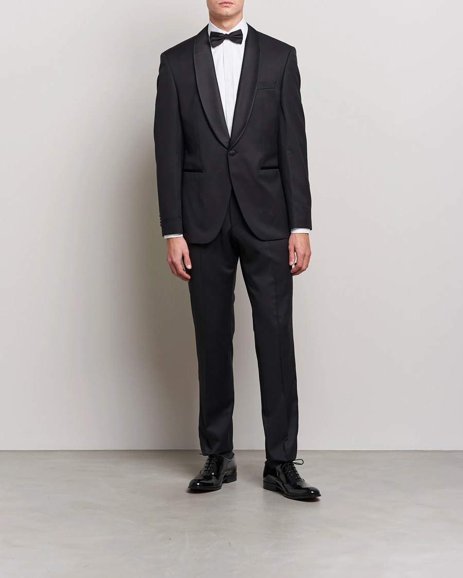 Herr | Black Tie | Stenströms | Slimline Smoking Shirt White