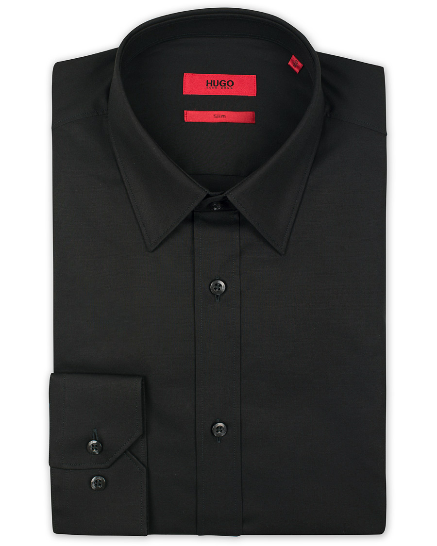 Herre | Skjorter | HUGO | Elisha Slim Fit Shirt Black