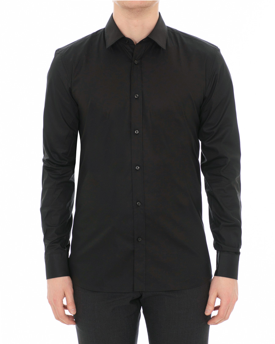 Herre | Skjorter | HUGO | Elisha Slim Fit Shirt Black