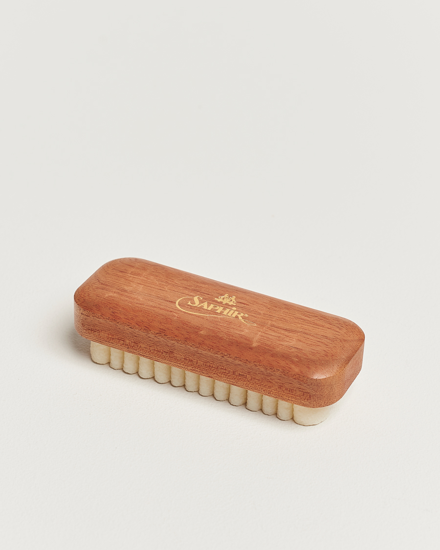 Herre | | Saphir Medaille d'Or | Crepe Suede Shoe Cleaning Brush Exotic Wood