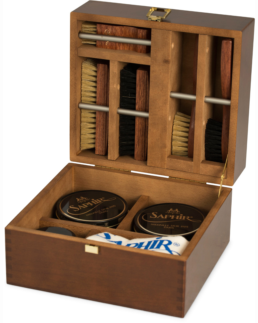Herre | Skopleje | Saphir Medaille d'Or | Shoemakers Shoe Polish Box Wood