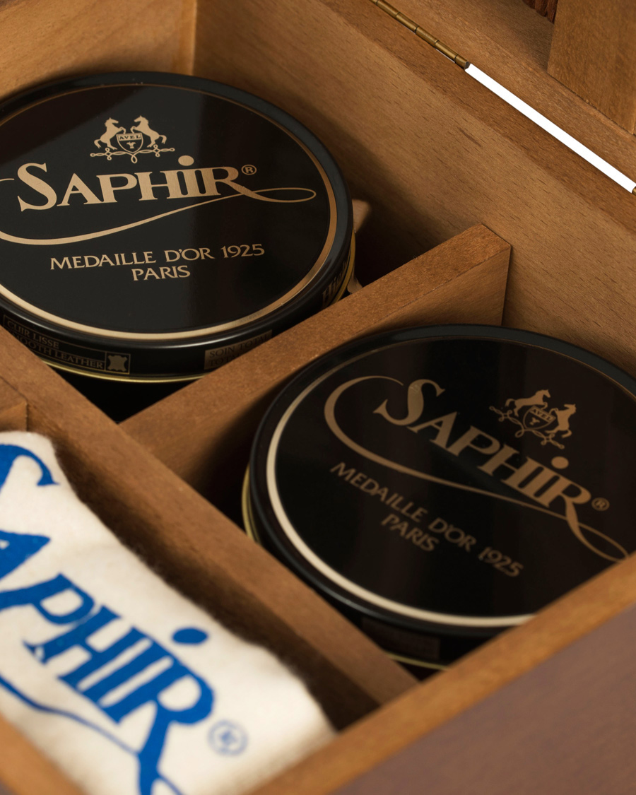 Herre | Skopleje | Saphir Medaille d'Or | Shoemakers Shoe Polish Box Wood