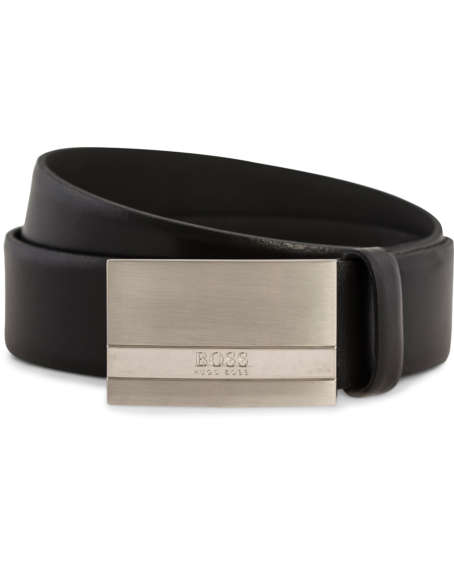 Herre | BOSS Baxton Plaited Logo Belt 3,5 cm Black | BOSS BLACK | BOSS Baxton Plaited Logo Belt 3,5 cm Black
