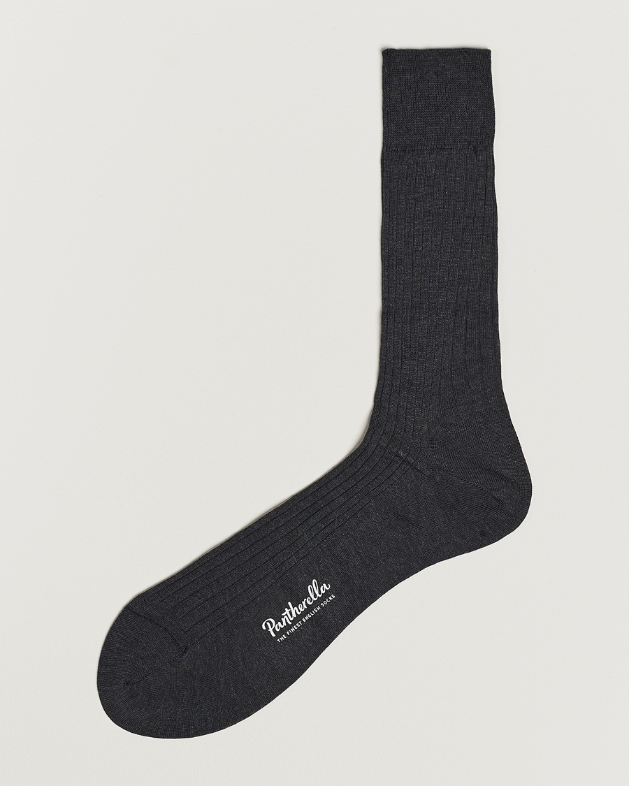 Herre | Undertøj | Pantherella | Vale Cotton Socks Dark Grey