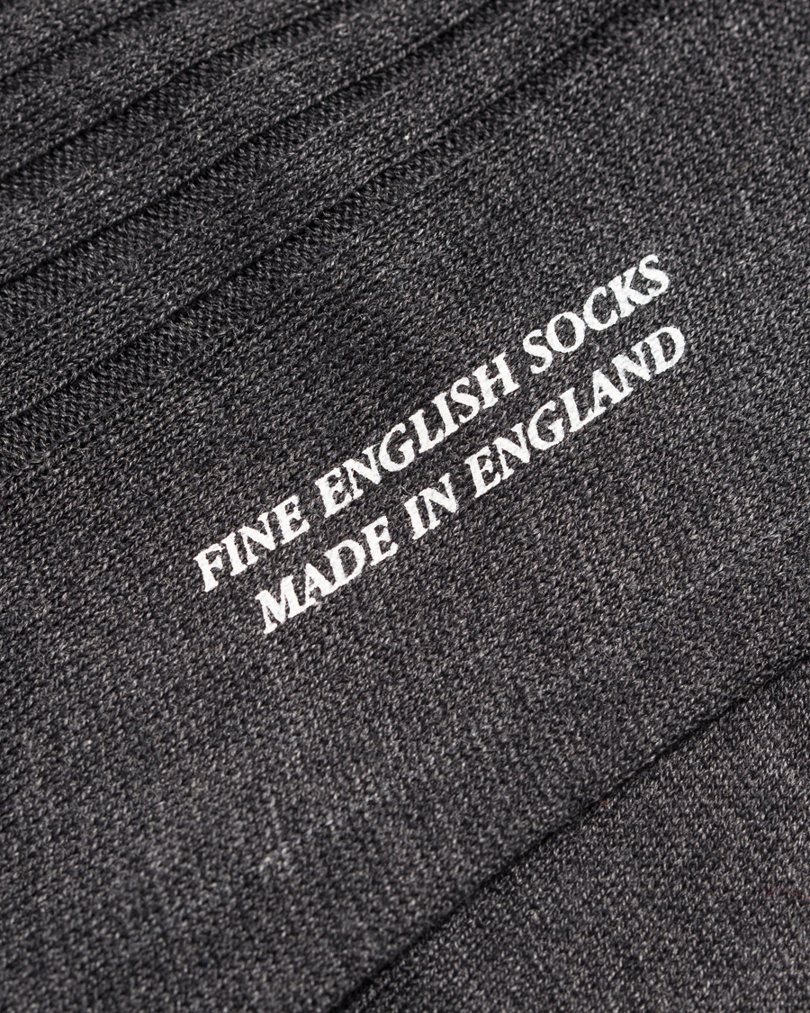 Herre | Undertøj | Pantherella | Vale Cotton Socks Dark Grey