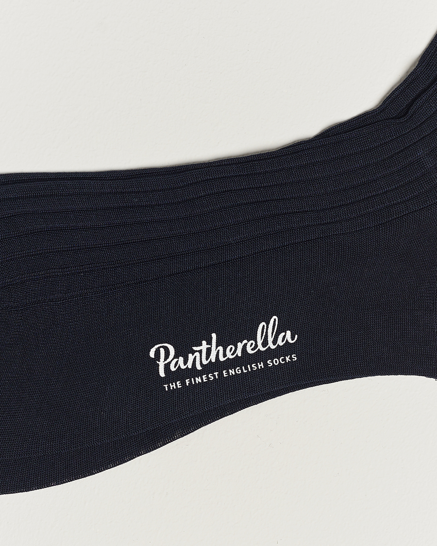 Herre | Undertøj | Pantherella | Vale Cotton Long Socks Navy