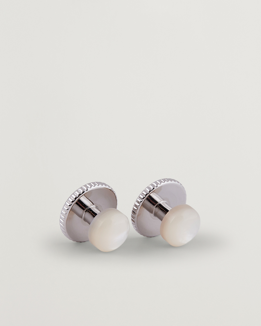 Herre | Manchetknapper | Stenströms | Shirt Studs White