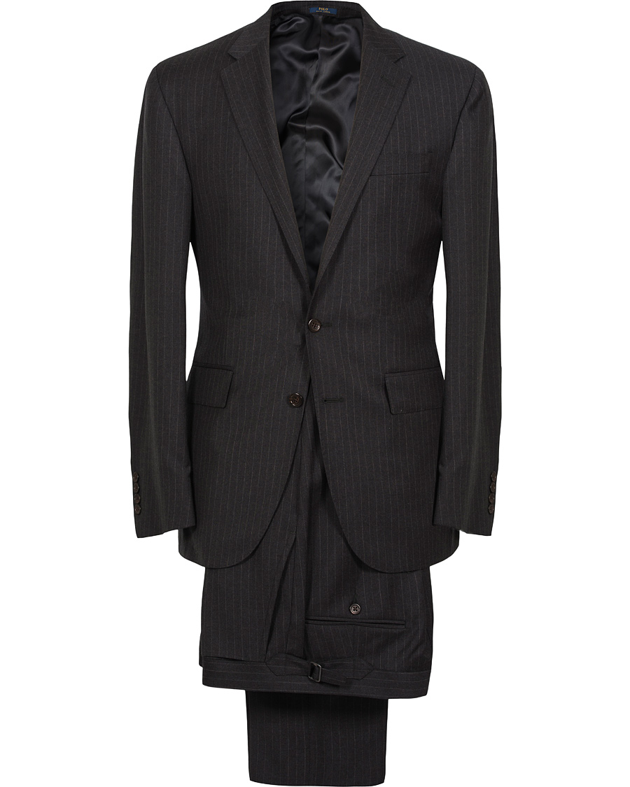 Herre | Jakkesæt | Polo Ralph Lauren | Clothing Suit Pinstripe Charcoal/Cream
