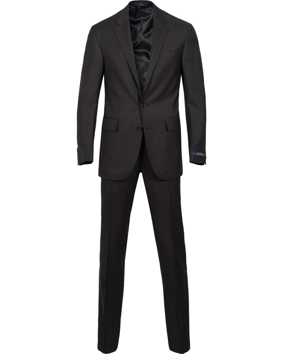 Herre | Jakkesæt | Polo Ralph Lauren | Clothing Suit Pinstripe Charcoal/Cream
