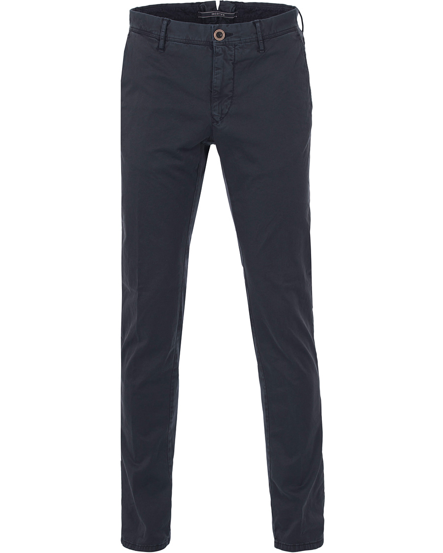 Herre | Bukser | Incotex | Slim Fit Stretch Slacks Navy