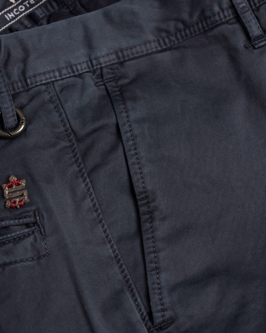 Herre | Bukser | Incotex | Slim Fit Stretch Slacks Navy