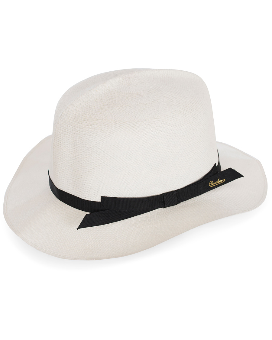 Herre | Borsalino Montechristi Rollable Panama Hat White | Borsalino | Montechristi Rollable Panama Hat White