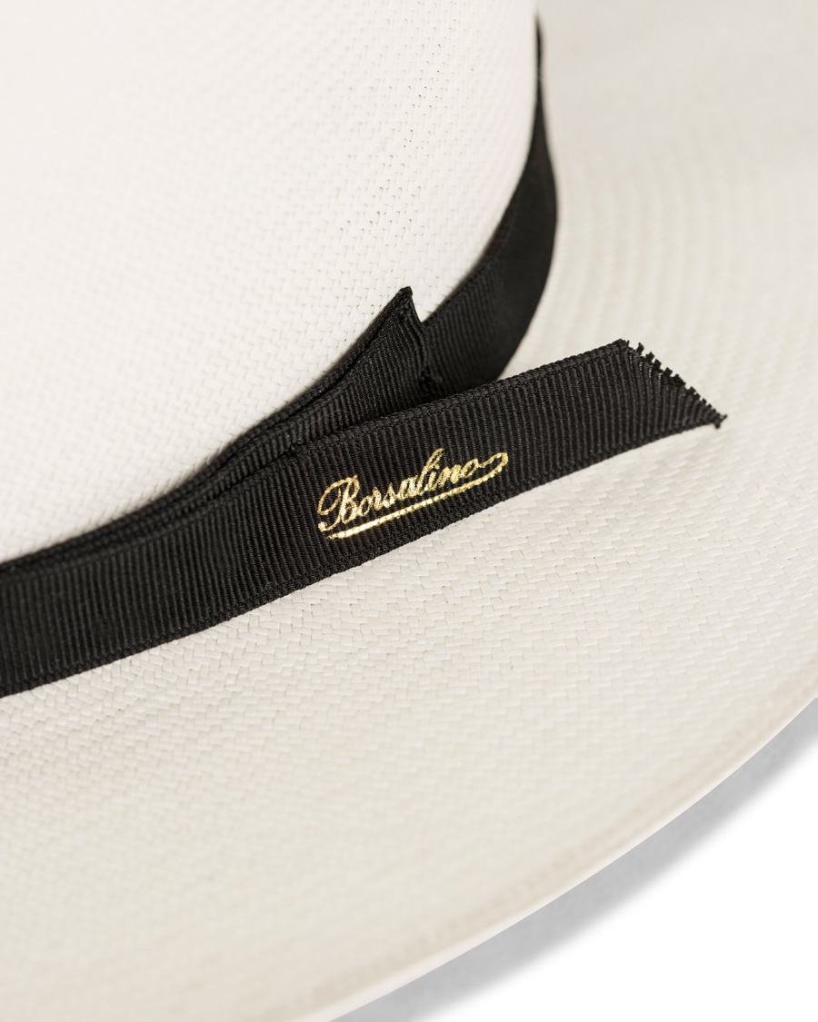 Herre | Borsalino Montechristi Rollable Panama Hat White | Borsalino | Montechristi Rollable Panama Hat White