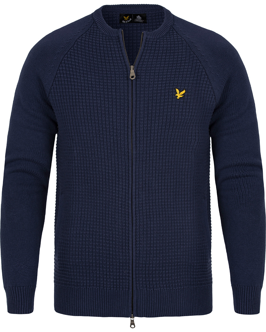 Herre | Trøjer | Lyle & Scott | Crew Neck Garter Bomber Navy