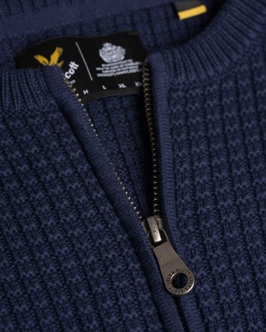 Herre | Trøjer | Lyle & Scott | Crew Neck Garter Bomber Navy