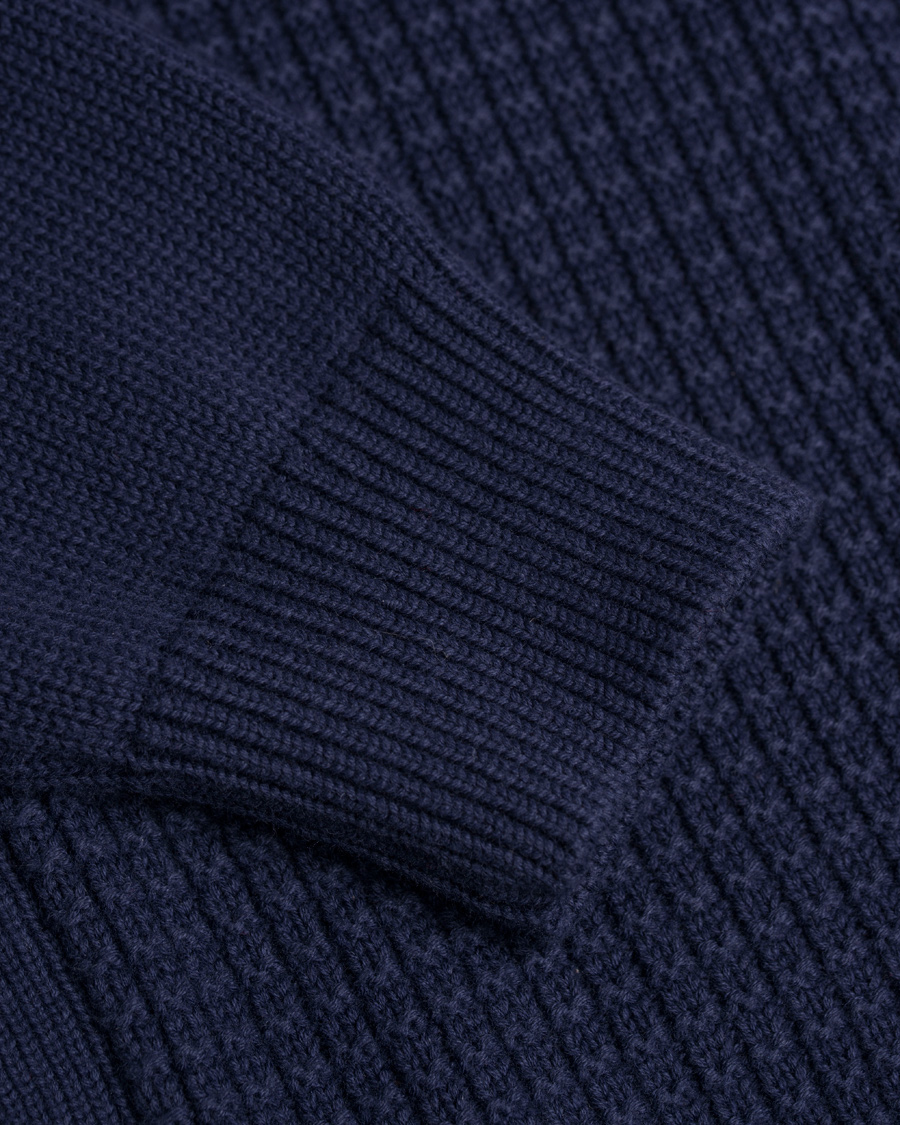 Herre | Trøjer | Lyle & Scott | Crew Neck Garter Bomber Navy