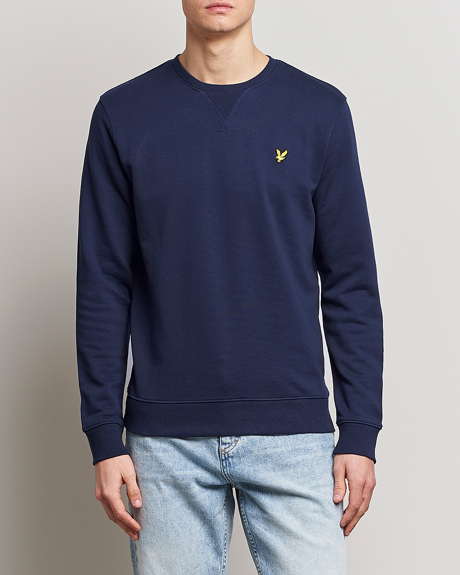 Men |  | Lyle & Scott | Organic Cotton Crew Neck Navy