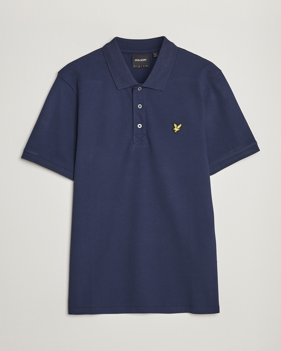 Herr |  | Lyle & Scott | Plain Pique Polo Dark Navy