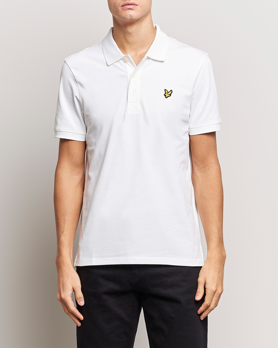 Herre | Kortærmede polotrøjer | Lyle & Scott | Plain Pique Polo Shirt White