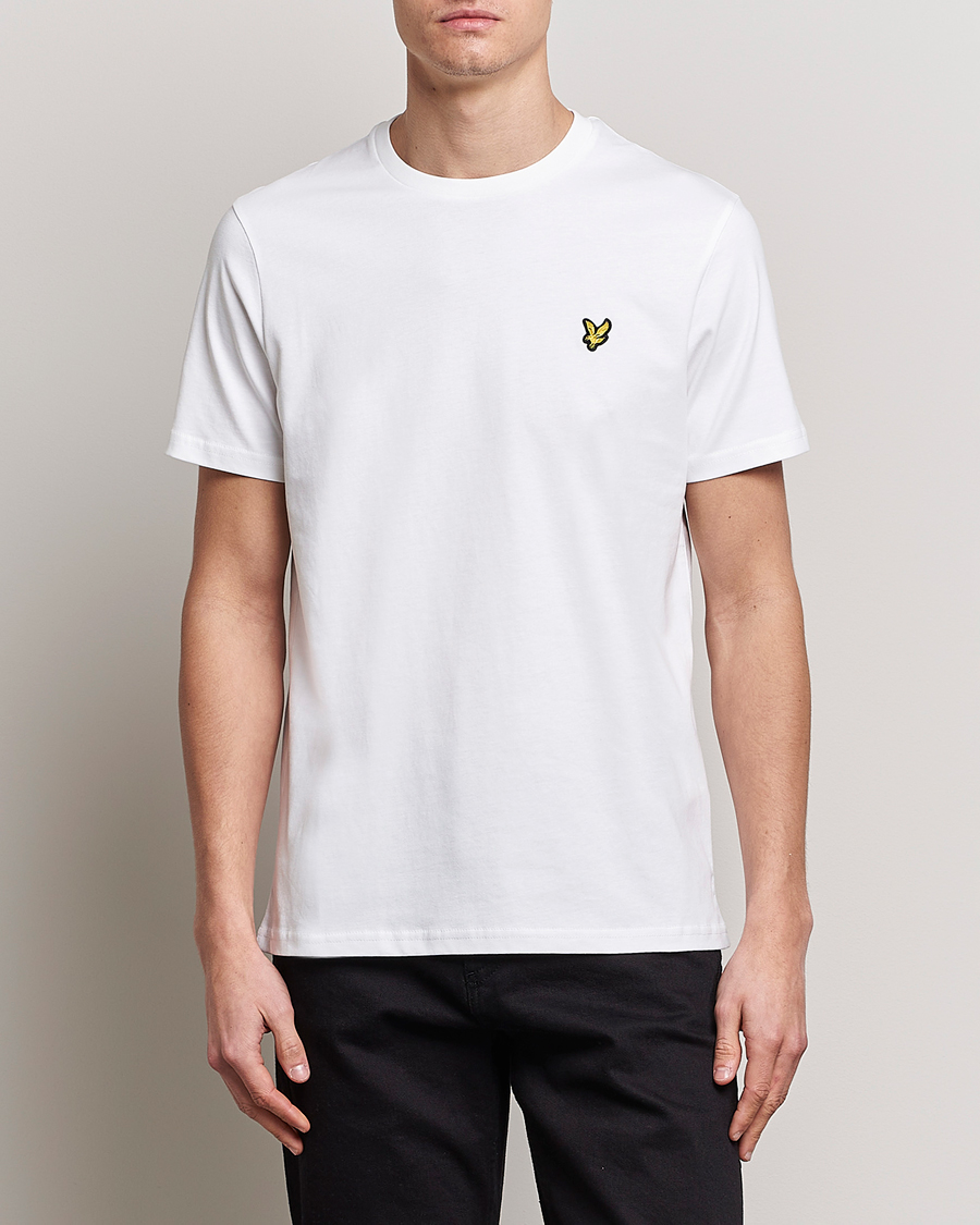 Legitimationsoplysninger Ferie Børnehave Lyle & Scott Plain Crew Neck Cotton T-Shirt White - CareOfCarl.dk