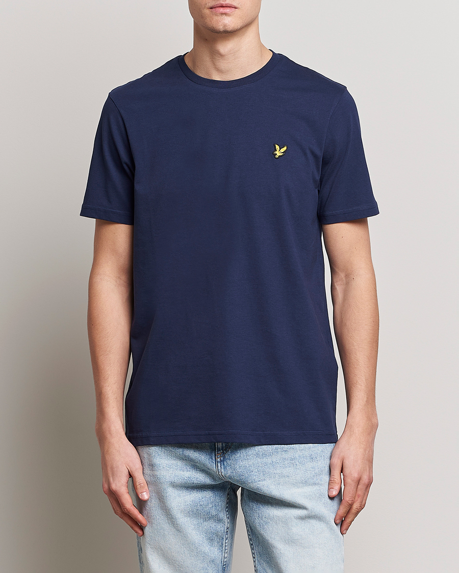 Men |  | Lyle & Scott | Crew Neck Organic Cotton T-Shirt Dark Navy