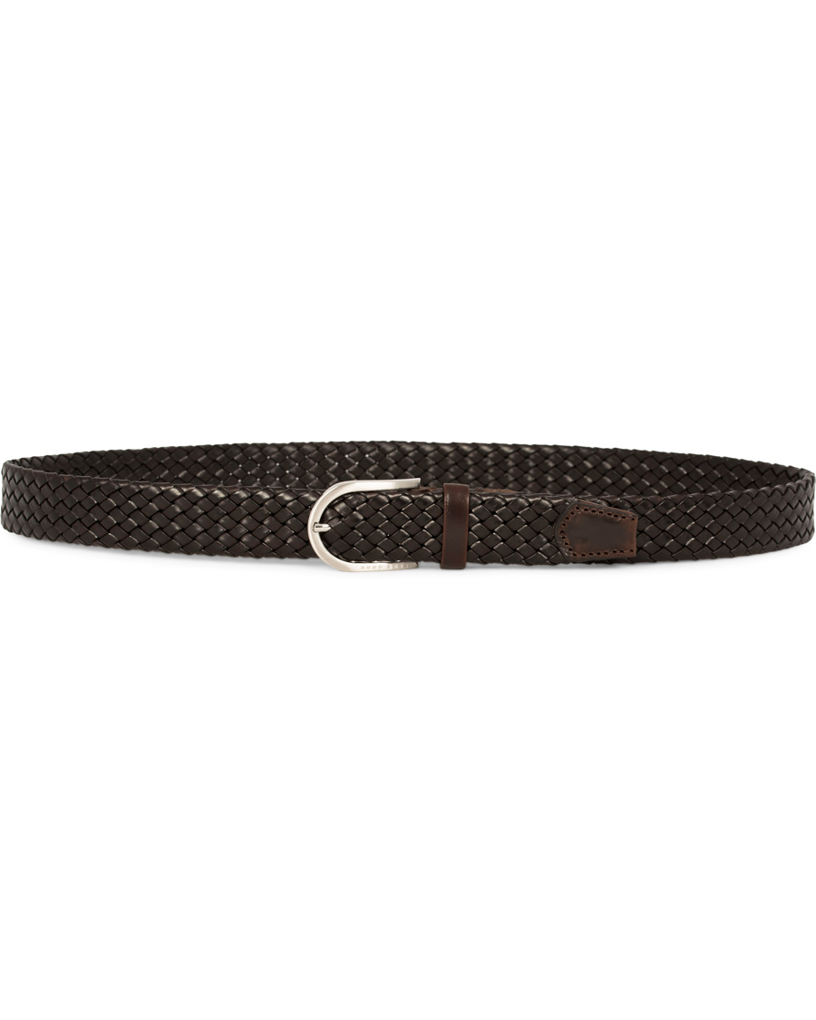 Herre | BOSS Naliton Braided Leather Belt Dark Brown | BOSS BLACK | BOSS Naliton Braided Leather Belt Dark Brown