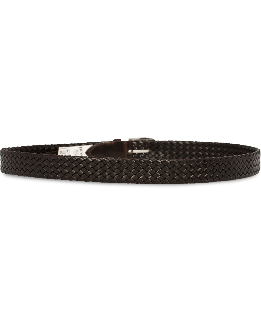 Herre | BOSS Naliton Braided Leather Belt Dark Brown | BOSS BLACK | BOSS Naliton Braided Leather Belt Dark Brown