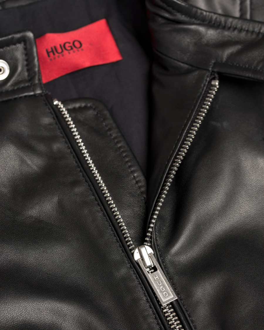 Herre | Jakker | HUGO | Lank Leather Jacket Black