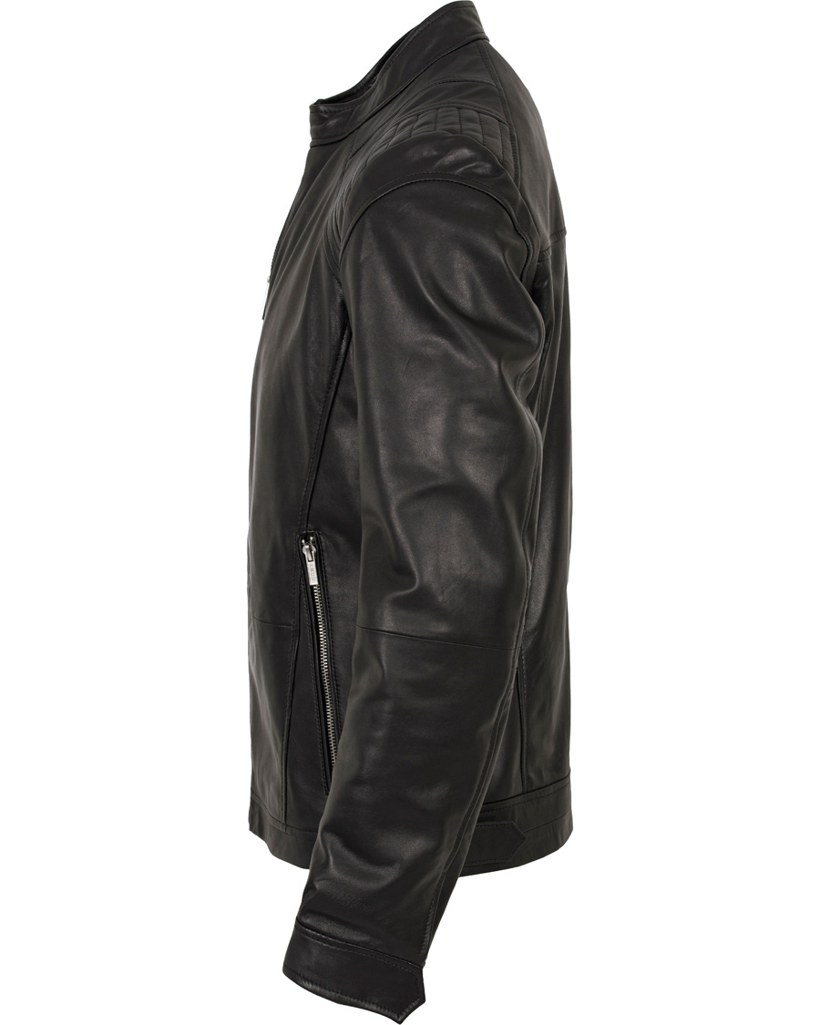 Herre | Jakker | HUGO | Lank Leather Jacket Black