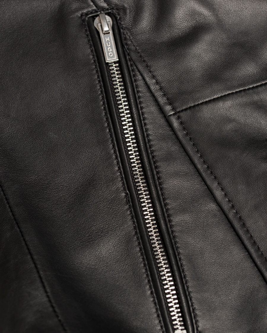 Herre | Jakker | HUGO | Lank Leather Jacket Black