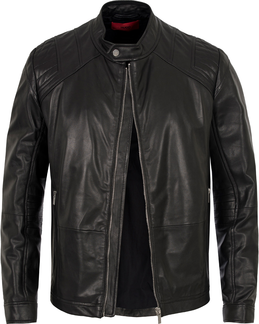 Herre | Jakker | HUGO | Lank Leather Jacket Black