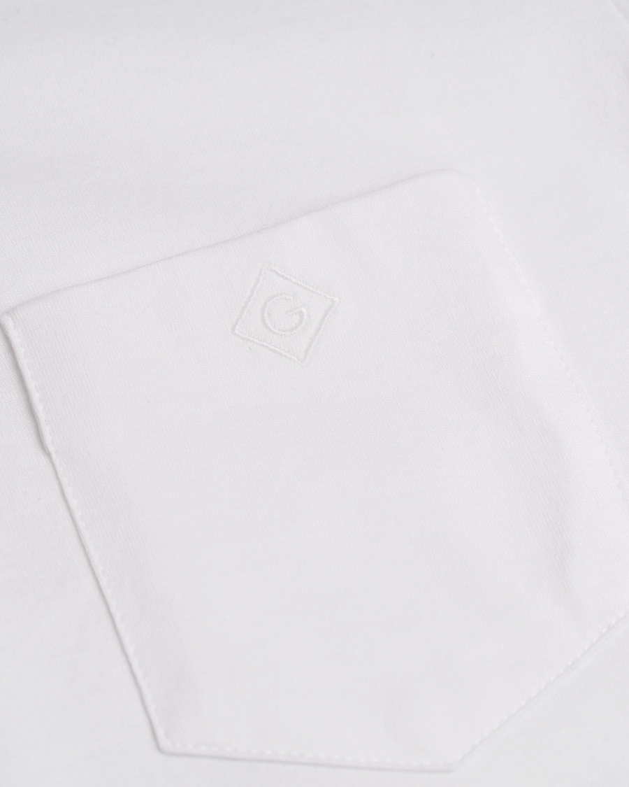 Herre | T-Shirts | GANT Diamond G | Pocket Tee White