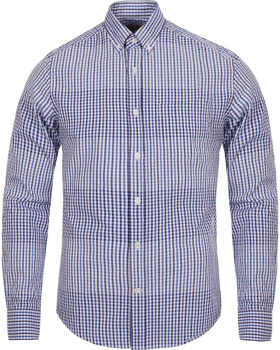 Herre | Skjorter | GANT Diamond G | Check Block Fitted Body Shirt Yale Blue