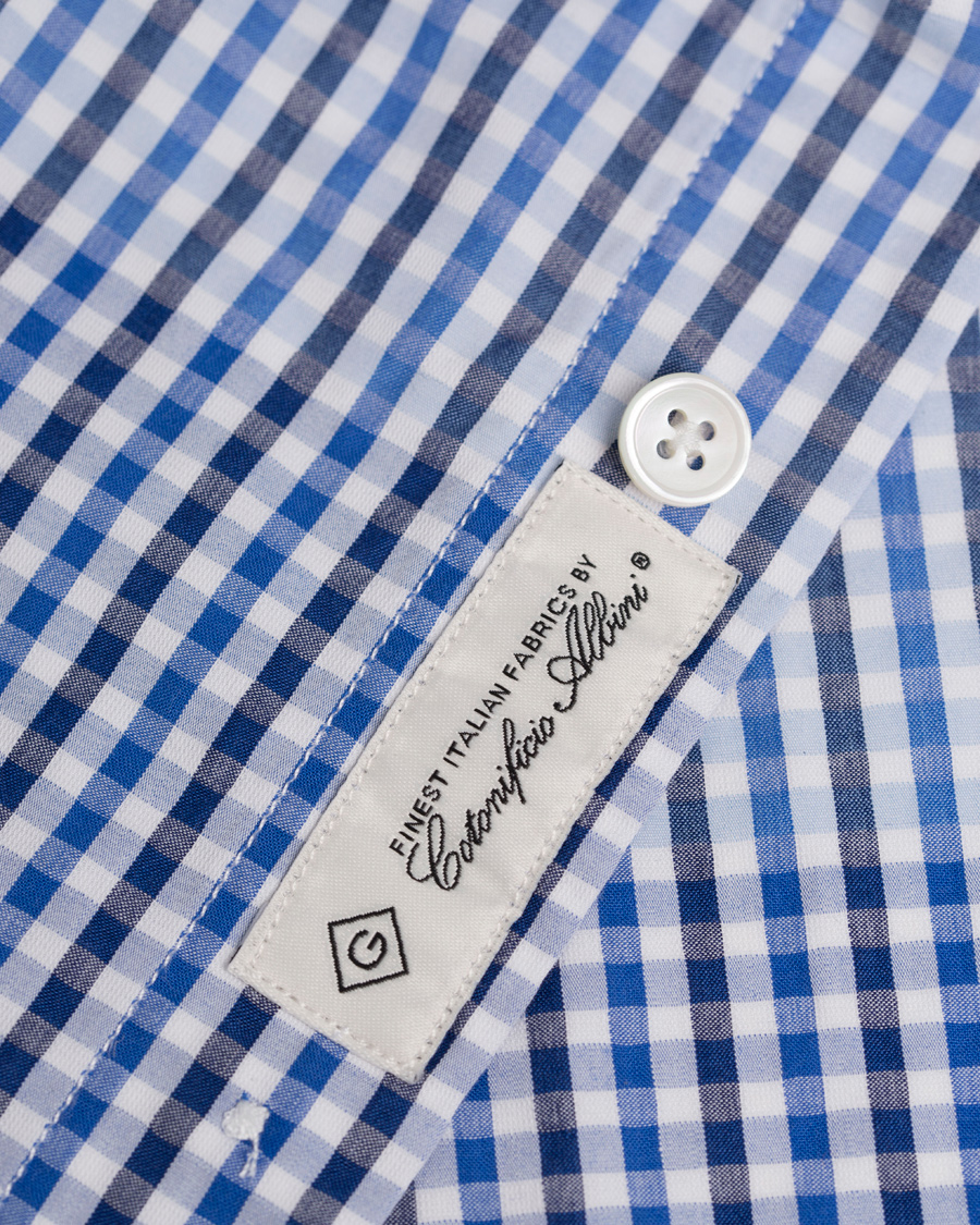 Herre | Skjorter | GANT Diamond G | Check Block Fitted Body Shirt Yale Blue
