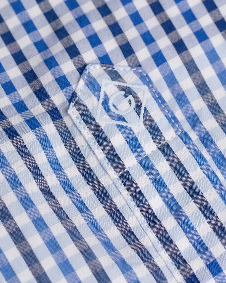 Herre | Skjorter | GANT Diamond G | Check Block Fitted Body Shirt Yale Blue
