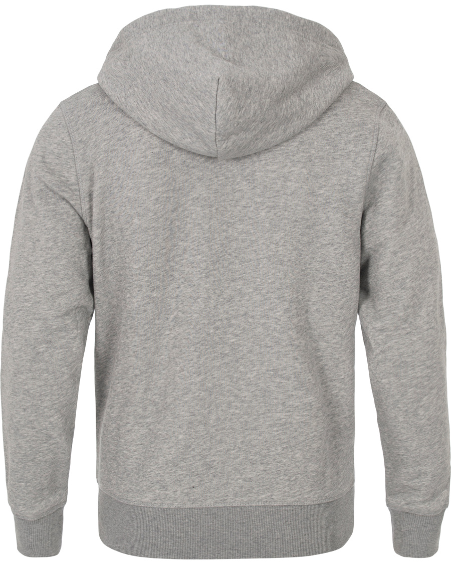 Herre | Trøjer | GANT | Full Zip Hoodie Light Grey Melange