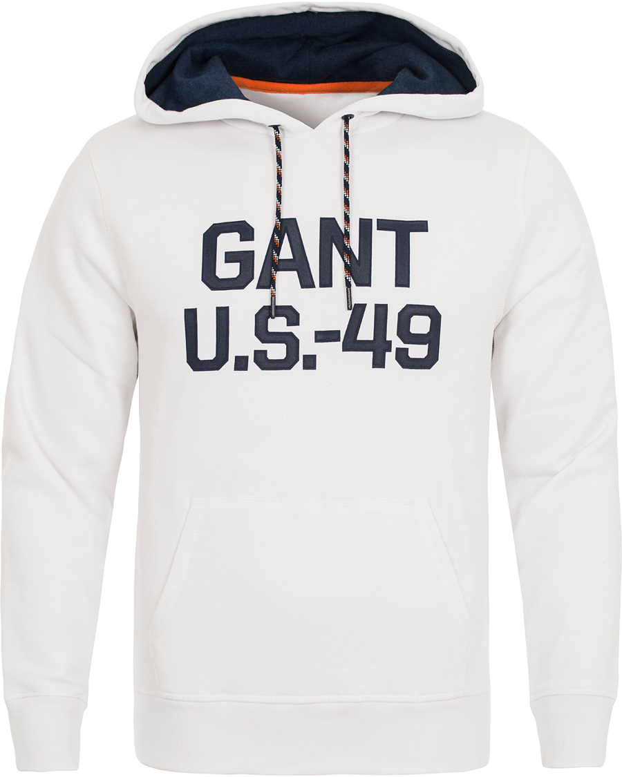 Herre | Trøjer | GANT | U.S - 49 Hoodie White